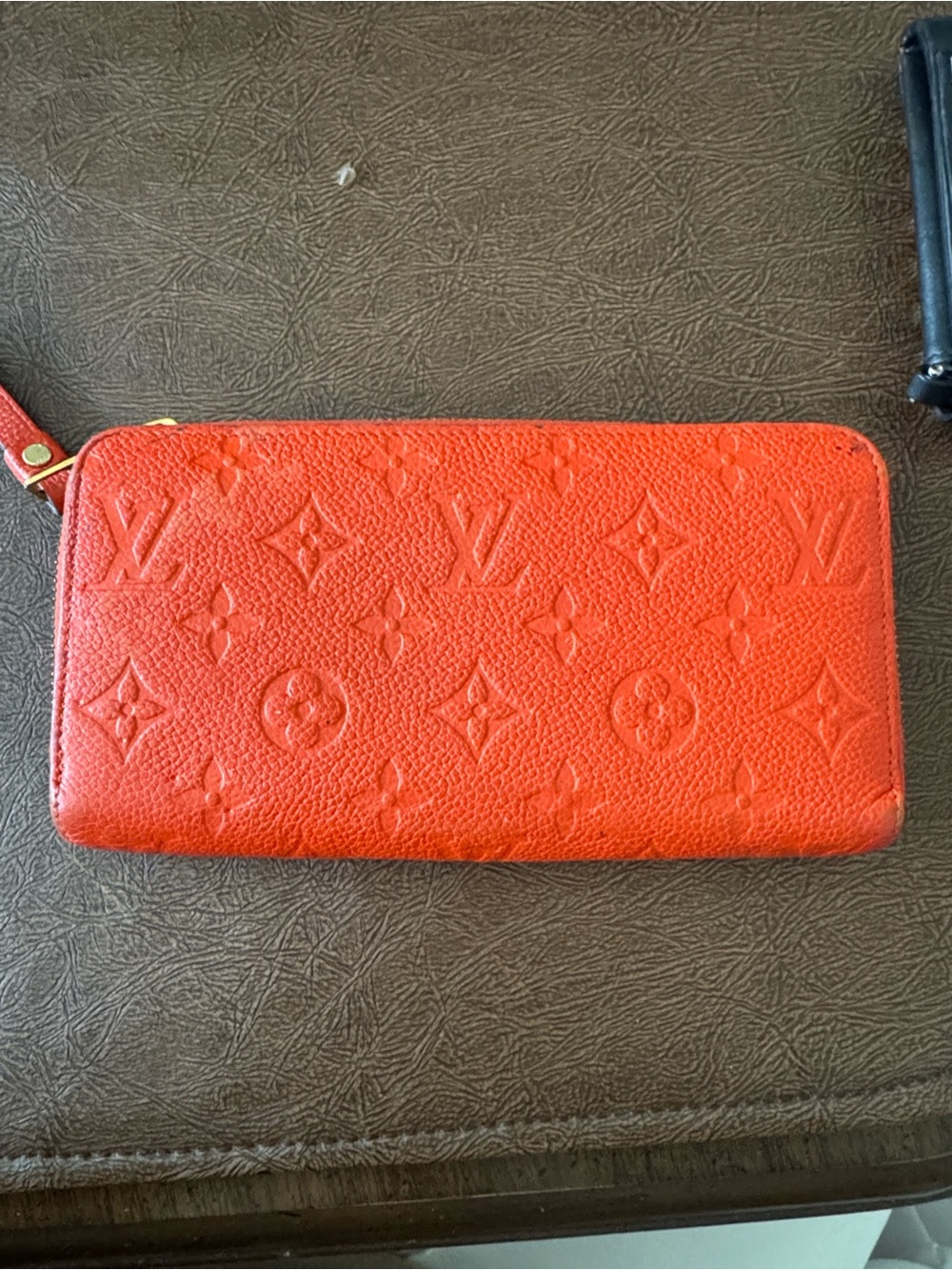 Authentic Louis Vuitton  Orange Zipper wallet
